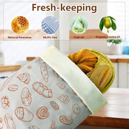 Beeswax Bread Bags for Homemade bread (Apricot & Apricot)