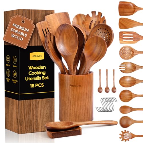 Wooden Kitchen Utensil Set (15 PCS Set)