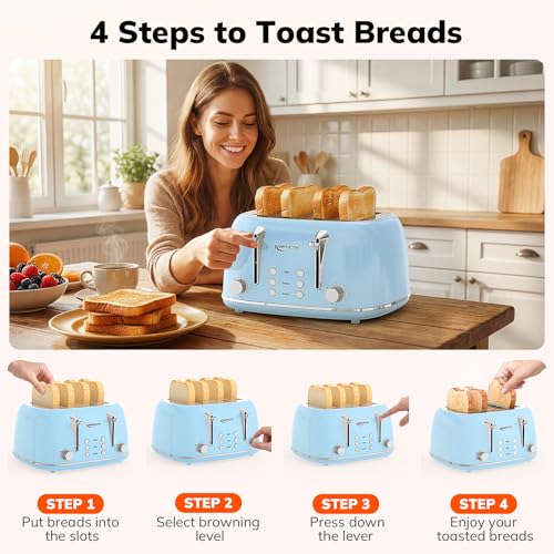 Toaster 4 Slice (4 Slice / Blue)
