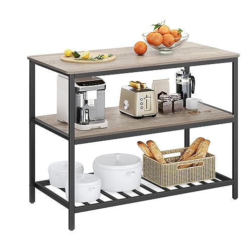 Kitchen Island with 3 Shelves