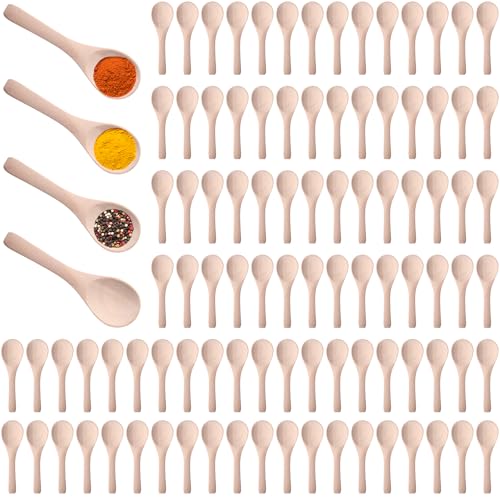 100 Pcs Small Wooden Spoons (100 Count)