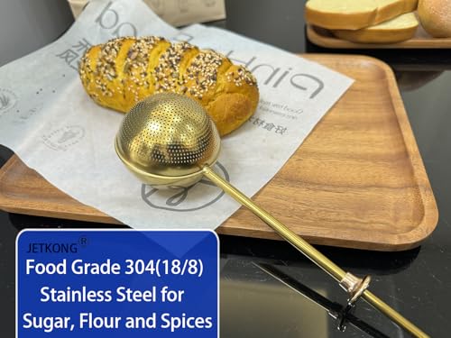 2 Pcs Flour Sifter (Gold / 2 Pcs Small+Large)