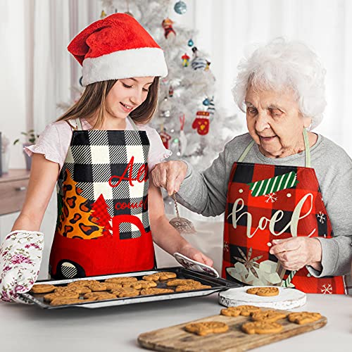 4 Pcs Christmas Aprons Waterproof for Women Men (4 Count)