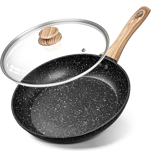 10 Inch Frying Pan with Lid (Black Granite / 10 Inch)