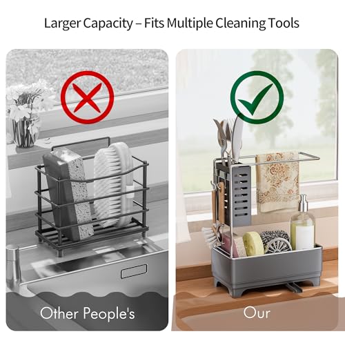 2 Tier Sponge Holder for Kitchen Sink (Grey 2)