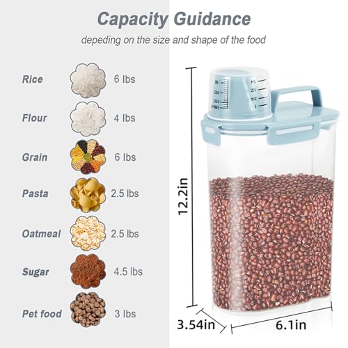 Airtight Rice Storage Container (Blue / 3L-1pack)