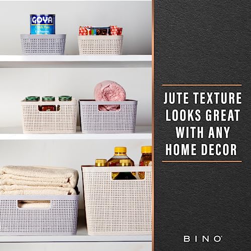 Woven Plastic Basket (Natural / 5PK- XS)