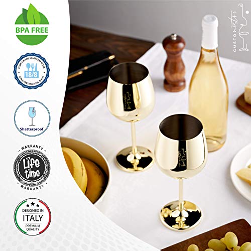 Stainless Steel Wine Glass (4 Count)