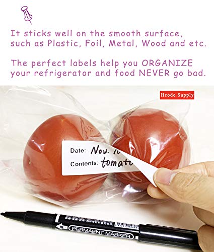 1 x 3'' Self Adhesive Removable Freezer Food Storage Labels (600 Count)