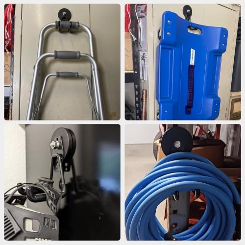 Powerful Magnetic Hooks (2.6in Magnet M Black Hooks 4PCS)