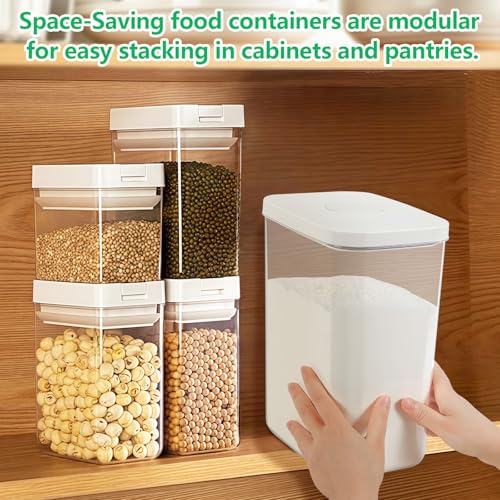 6 Qt Flour Sugar Storage Containers with Pop (6Qt-Tall)