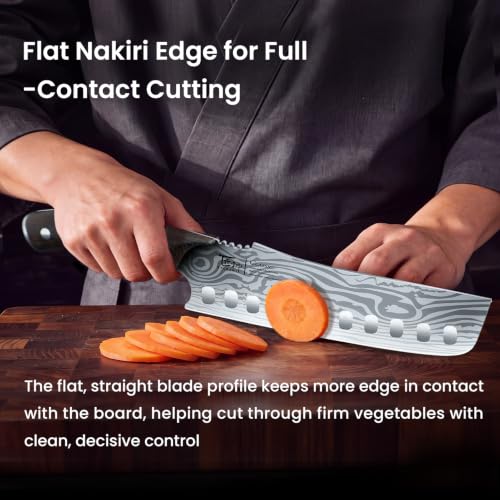 Nakiri Knife 7.2 Inch Japanese Inspired Vegetable Chef Knife (7.2")