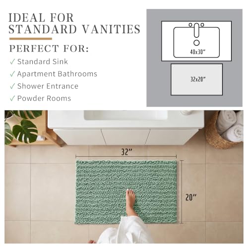 Bathroom Rugs Non Slip Washable 32x20 Inch