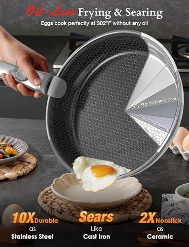 Ceramic Pots and Pans Set Non Stick (Deep Sapphire)