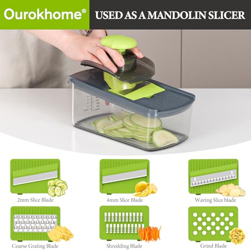 Mandolin Slicer with Handheld Spiralizer