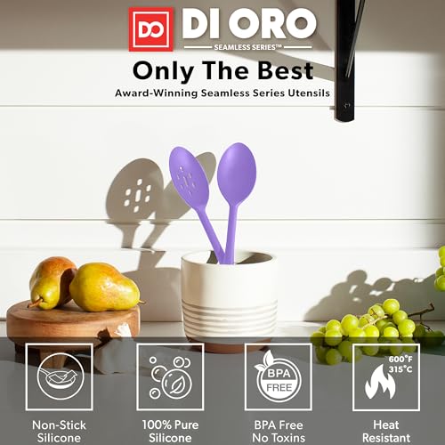 DI ORO Silicone Cooking Spoons (Lavender)