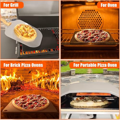16 x16 Inch Square Pizza Steel Set for Oven and Grill