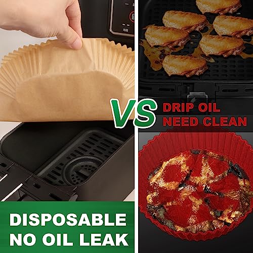 125Pcs Large Air Fryer Liners Disposable for Chefman 8Qt Family Air Fryer (125 Count)