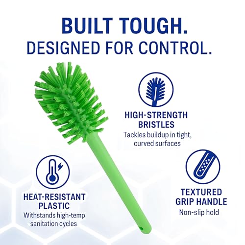 SPARTA 12 Inch Bottle Brush with Polyester Bristles and Plastic Handle (12 Inches (Pack of 1) / Pink)