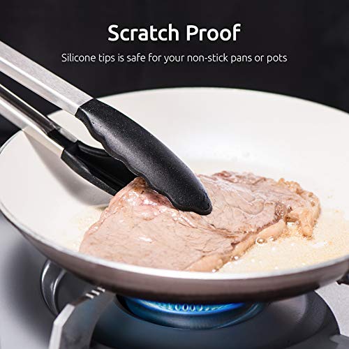 Kitchen Tongs for Cooking ((01) Black)