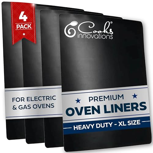 Non Stick Oven Liner 4 Pack BPA (Black)