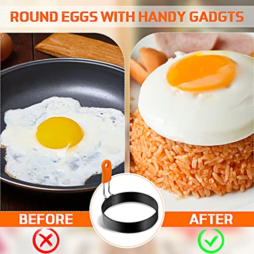 6 Pcs Egg Rings for Griddle Nonstick Pancake Molds