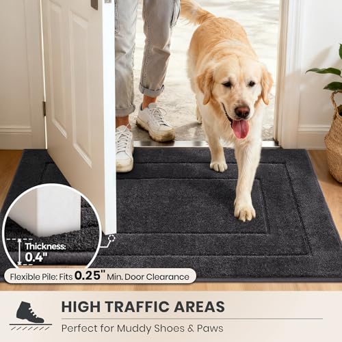 Hallway Runner Rug (Charcoal / 32" X 70" (Runner))