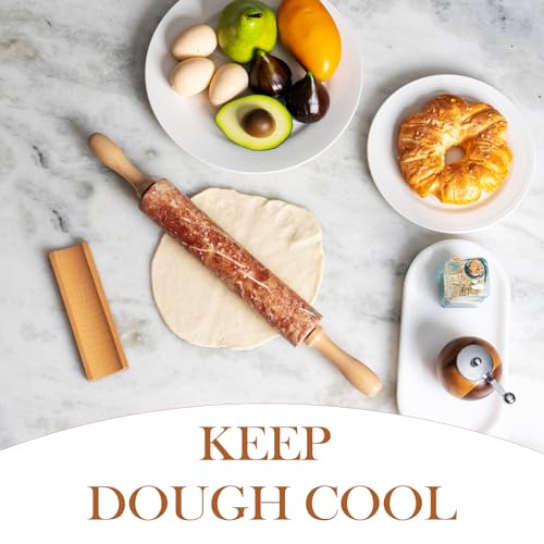 Marble Rolling Pin (Red Marble)