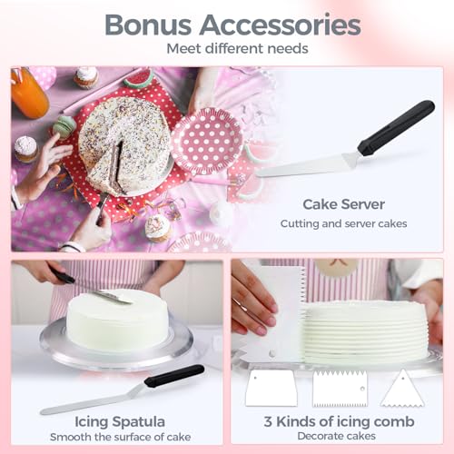 Cake Turntable (Pink / Set 12 inch)