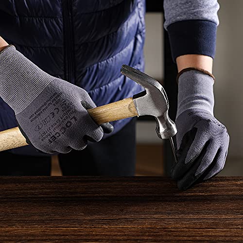Safety Work Gloves MicroFoam Nitrile Coated (36 Count)