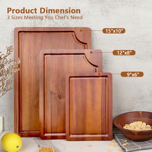 Wood Cutting Board (15"L x 10"W / Brown)