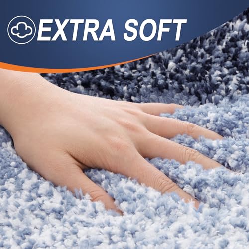 Large Bathroom Rugs 50x30 (50" X 30" / Navy Blue)
