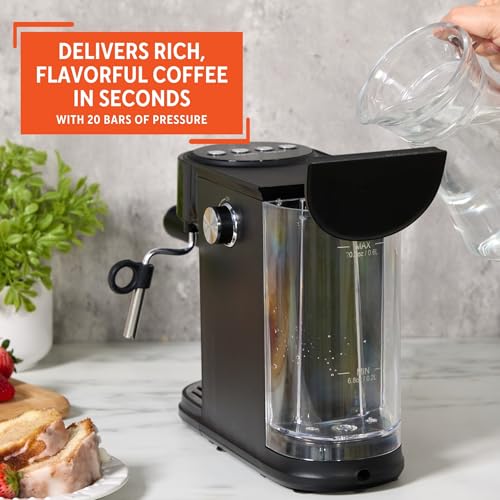 1 or 2 Cup Electric Slimbrew Espresso Cappuccino Coffee Maker (2 Cup / Black)