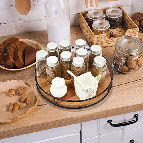 10" Acacia Wood Lazy Susan