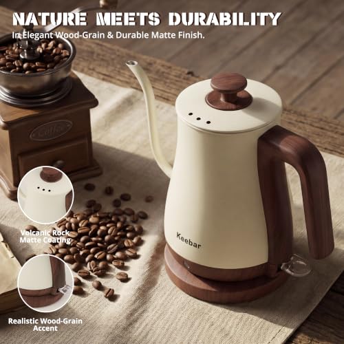 Gooseneck Electric Kettle (beige / 0.8 Quarts)