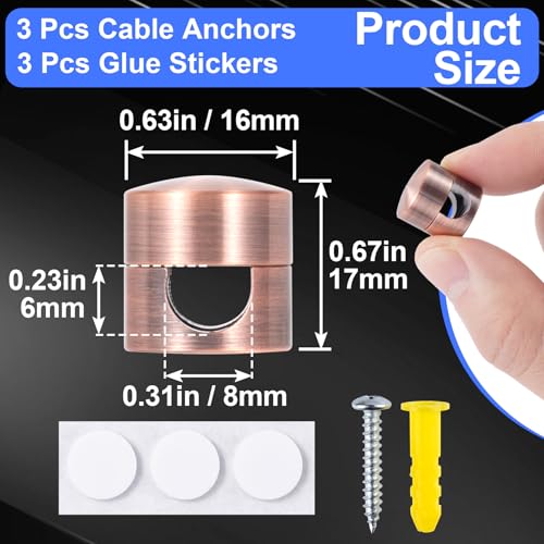 3 Sets Charger Holders for Cords (3 Count)