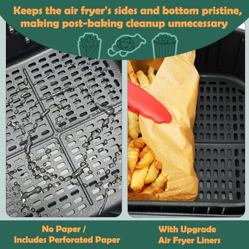 200PCS 9 Inch Disposable Air Fryer Liners for 5 to 8Qt Airfryer