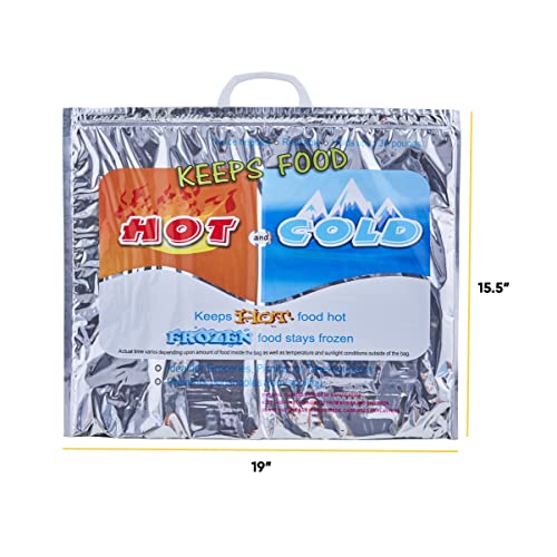 Hot and Cold Insulated Bags for Food Delivery (Medium (Meal and Grocery Size))