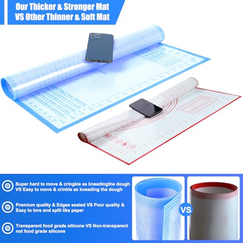 Silicone Pastry Mat 36x24 Inch Extra Large Baking Mat