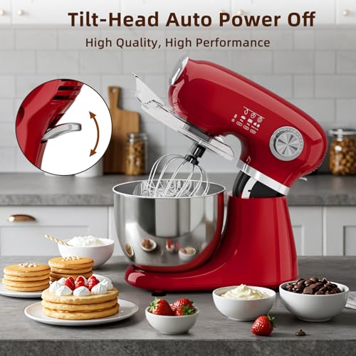 Stand Mixer 12 Speeds Tilt (Red)