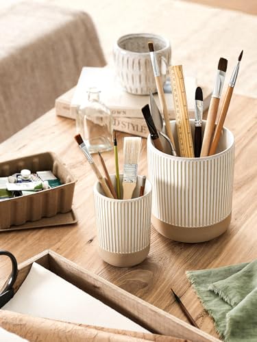 Ceramic Kitchen Utensil Holder Set of 2 (Line(S+L))