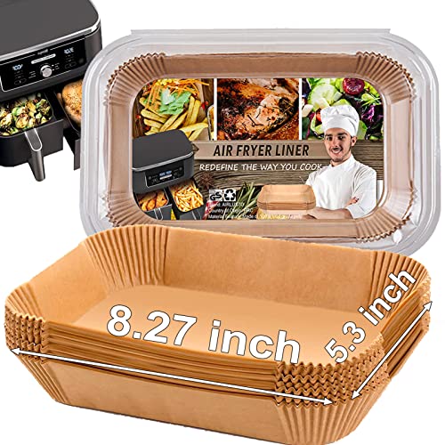 Air Fryer Liner Rectangular for Ninja Foodi Dual Basket 8QT 10QT