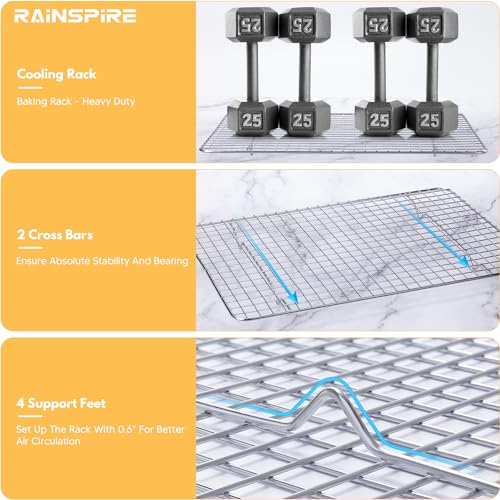 Cooling Racks for Cooking and Baking True 304 Stainless Steel 10"x15" 1Pcs (10"x15")
