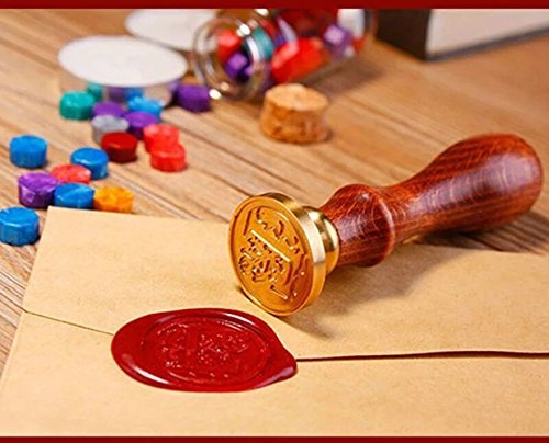 Vintage Kettle Teapot Gift Cards Sealing Art Wax Seal Stamp Rosewood Handle Decorative Wedding Invitations Gift Cards Paper Stationary Envelope Custom Logo Picture Wax Seal Sealing Stamp Set (Stamp Only)