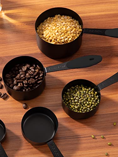 Measuring Cups and Spoons Set 304 Stainless Steel 10 (i)Black-Black)