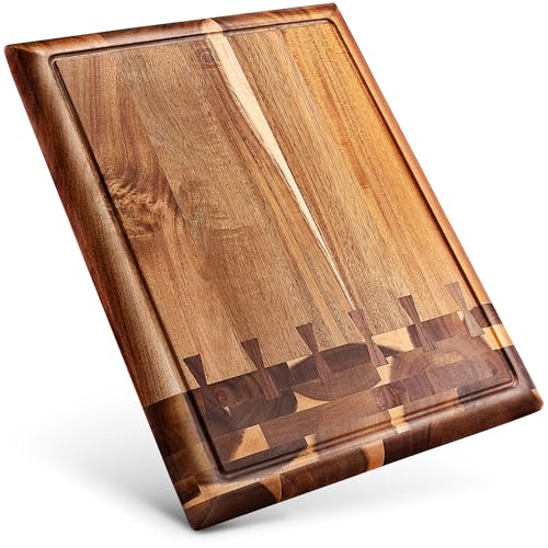 Acacia Wood Cutting Board with Juice Groove