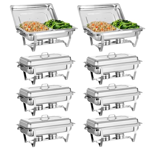 Chafing Dish for Buffet (8 Pack - 1/2 Pan)