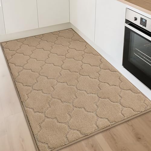 Kitchen Rugs Non Slip Washable 32"x48" (Beige / 32"X 48")