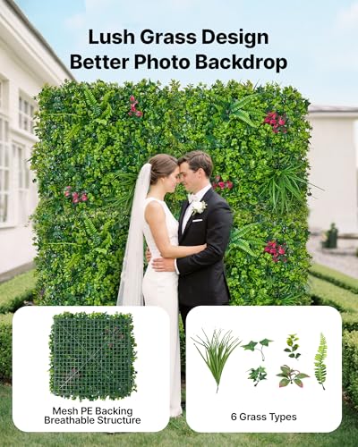 Artificial Plant Wall (Mixed Leaf / 20*20IN 12Pcs)