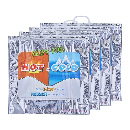 Hot and Cold Insulated Bags for Food Delivery (X Large (Grocery Size))